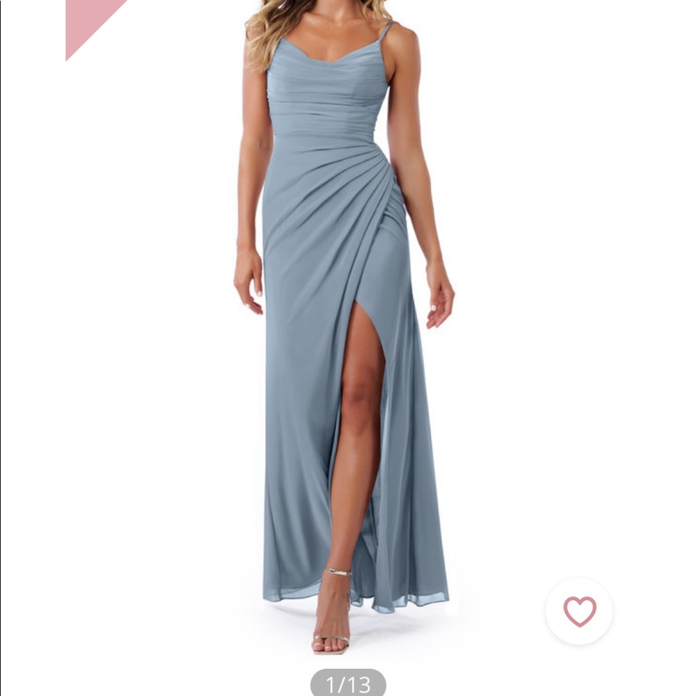 Azazie stretch Deandra dress in desert rose